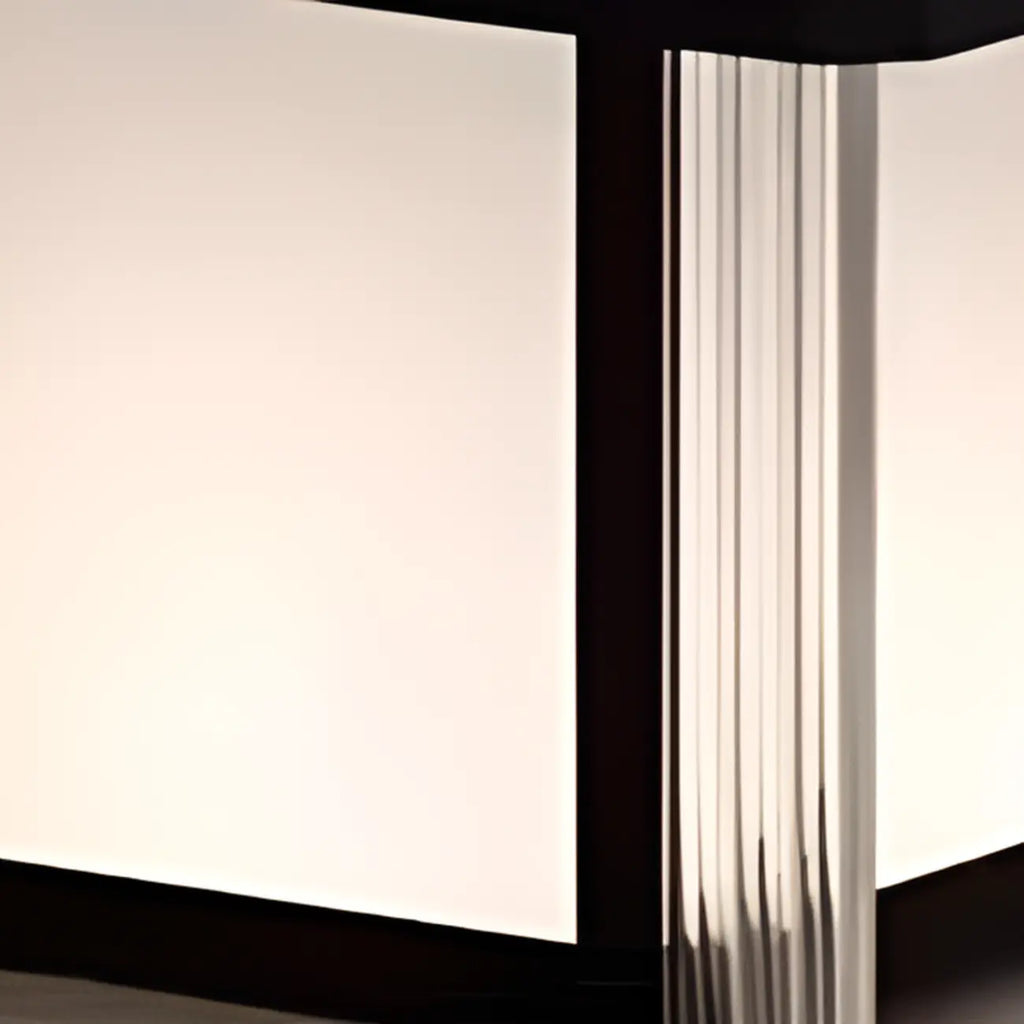 Modern Rectangle Black Solar Outdoor Post Lights