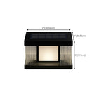 Modern Rectangle Black Solar Outdoor Post Lights