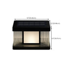 Modern Rectangle Black Solar Outdoor Post Lights