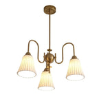 Vintage Chrome Classic White Ceramic Chandelier