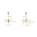 Vintage Chrome Classic White Ceramic Chandelier