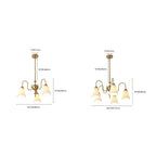 Vintage Chrome Classic White Ceramic Chandelier