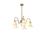 Vintage Chrome Classic White Ceramic Chandelier