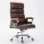 Black Leather Tilt Swivel Office Chair