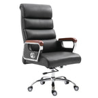Black Leather Tilt Swivel Office Chair