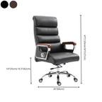 Black Leather Tilt Swivel Office Chair