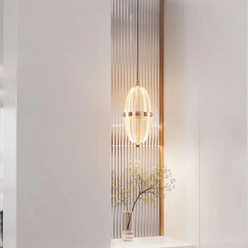 Mini Adjustable Clear Acrylic LED Dining Pendant Light