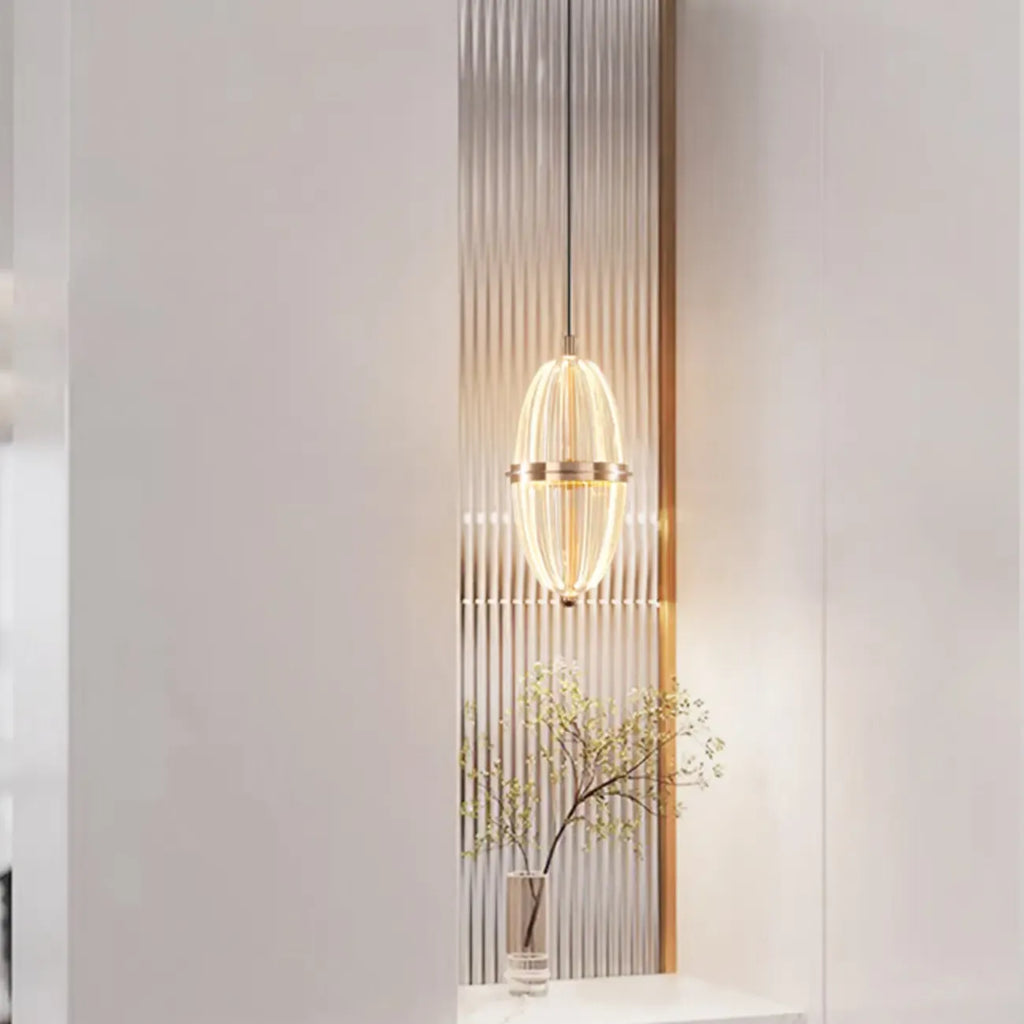 Mini Adjustable Clear Acrylic LED Dining Pendant Light