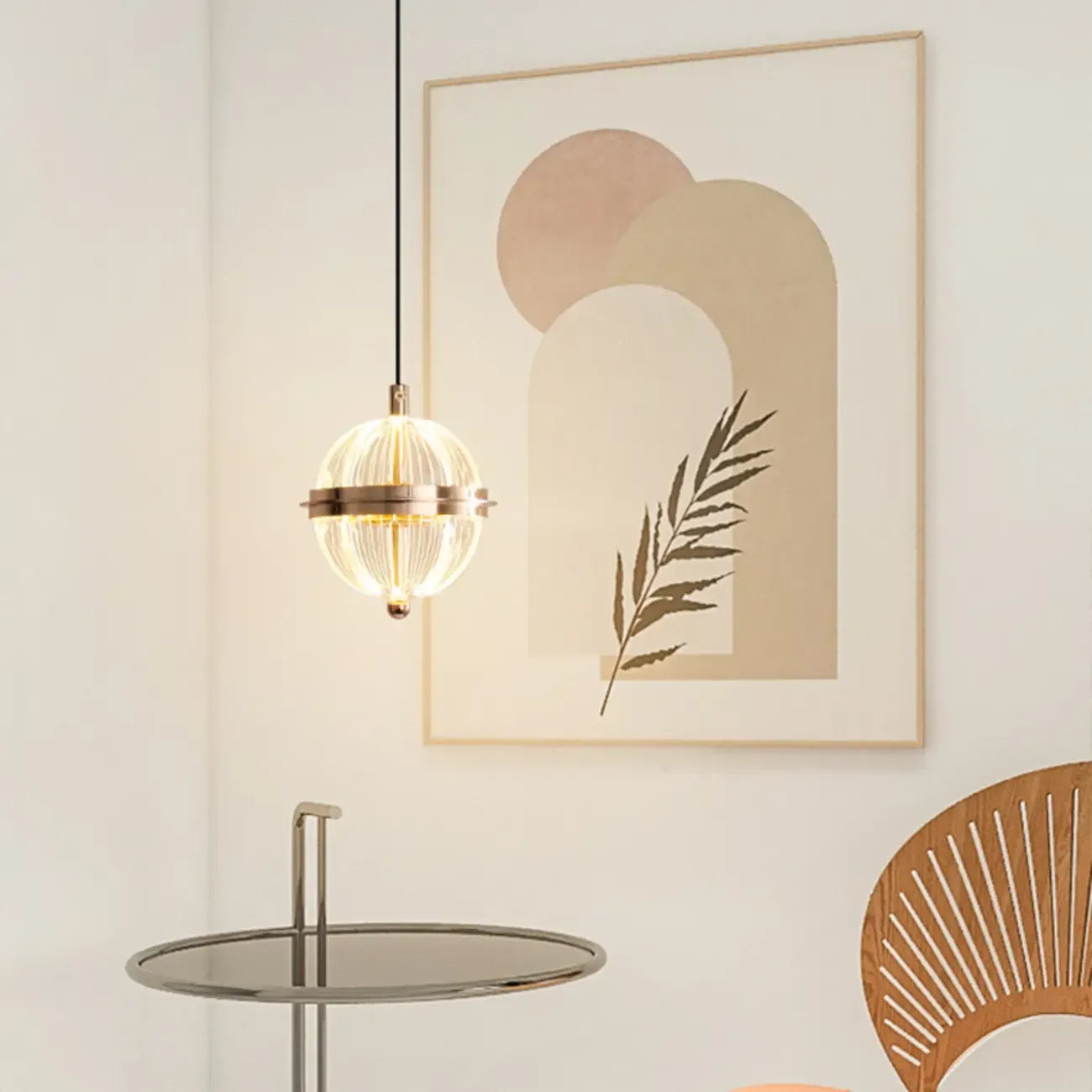 Mini Adjustable Clear Acrylic LED Dining Pendant Light