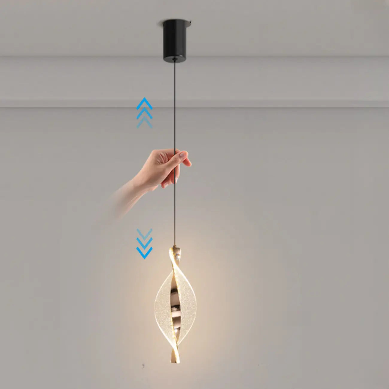 Mini Adjustable Clear Acrylic LED Dining Pendant Light