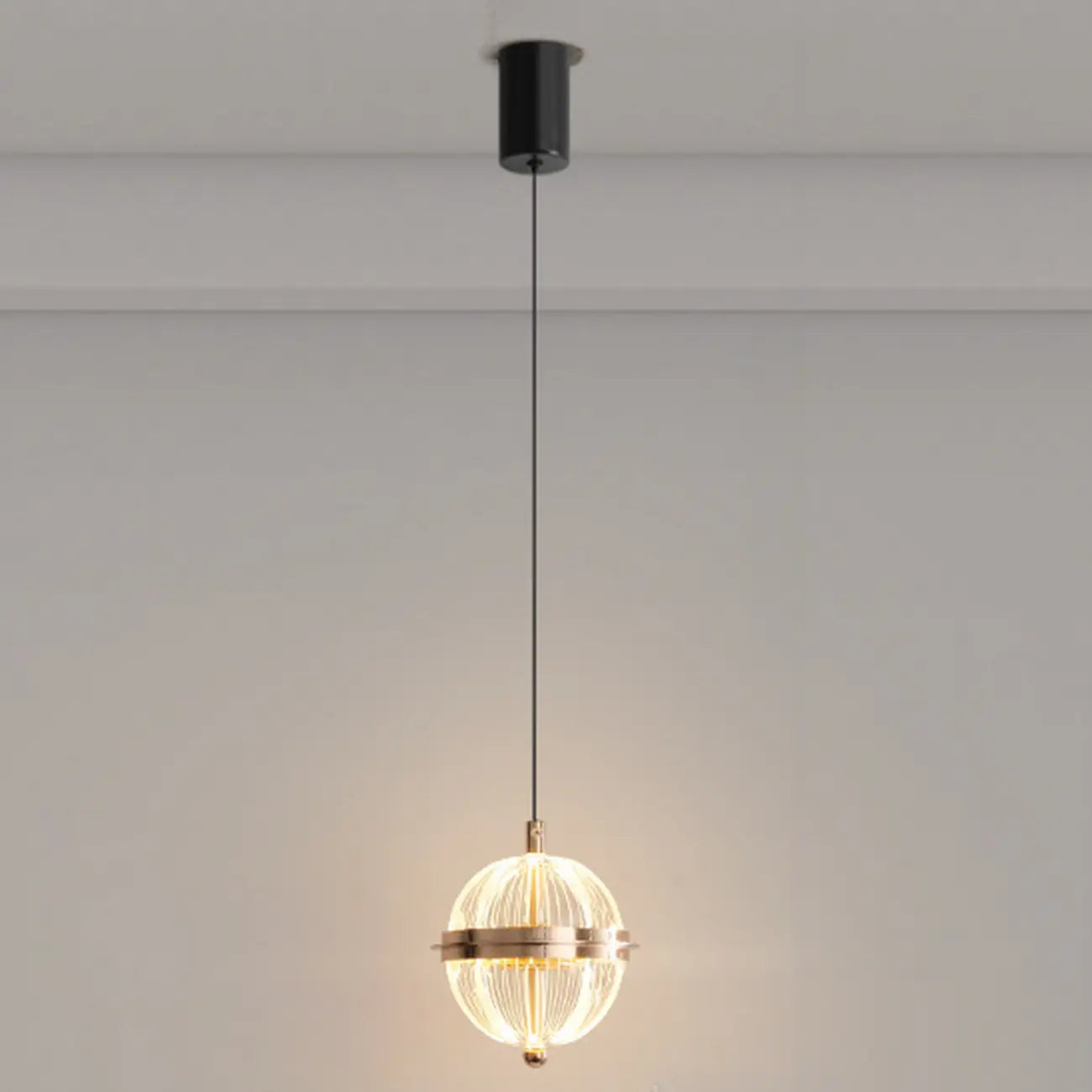 Mini Adjustable Clear Acrylic LED Dining Pendant Light