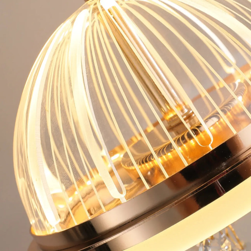 Mini Adjustable Clear Acrylic LED Dining Pendant Light