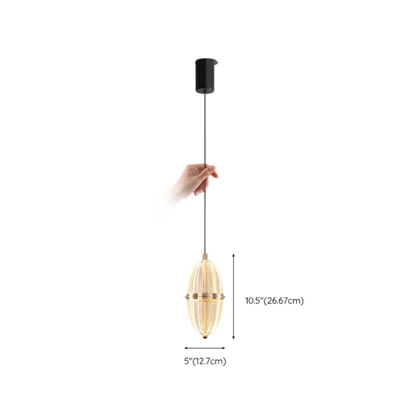 Mini Adjustable Clear Acrylic LED Dining Pendant Light