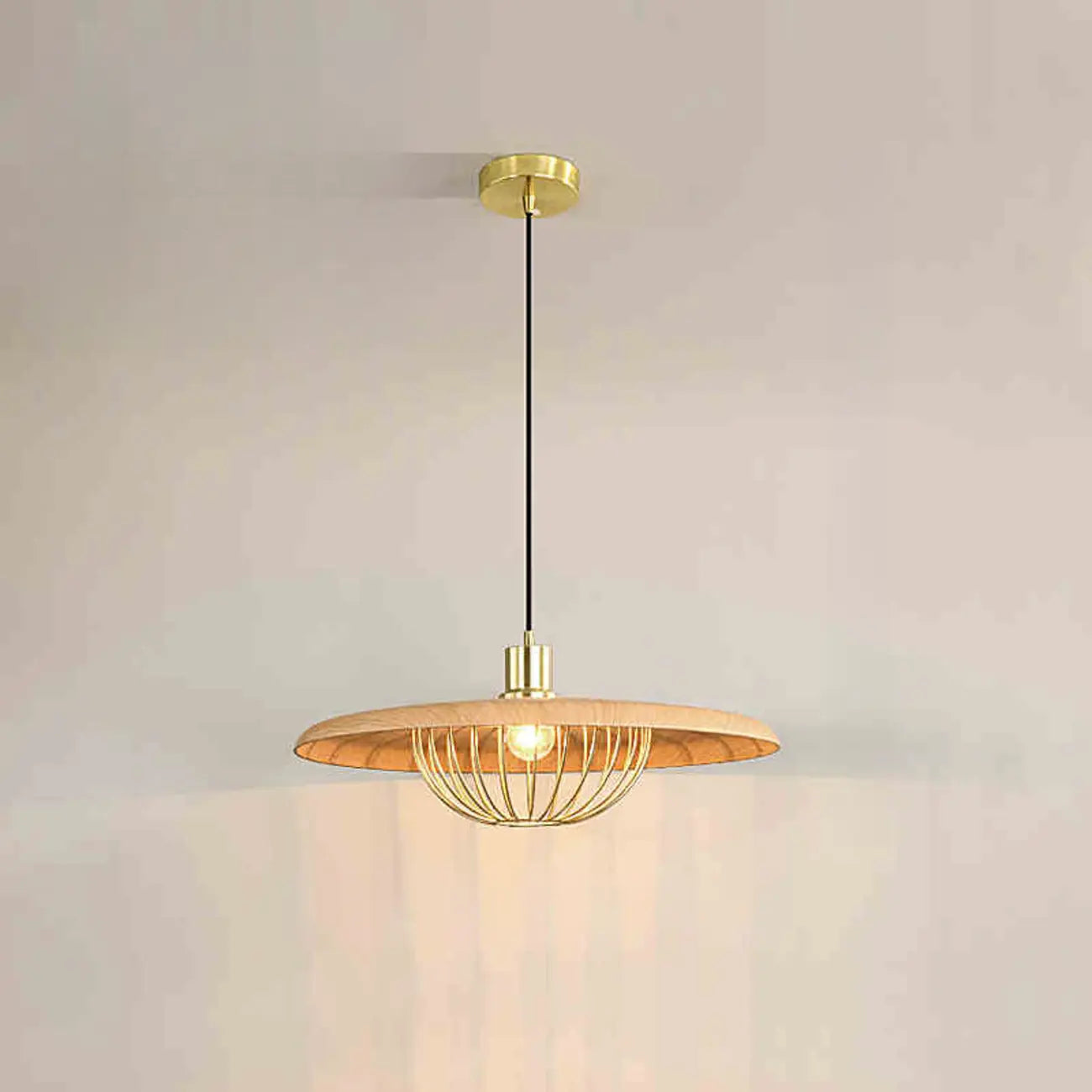 Chic Round Gold Hanging Pendant Light for Indoor