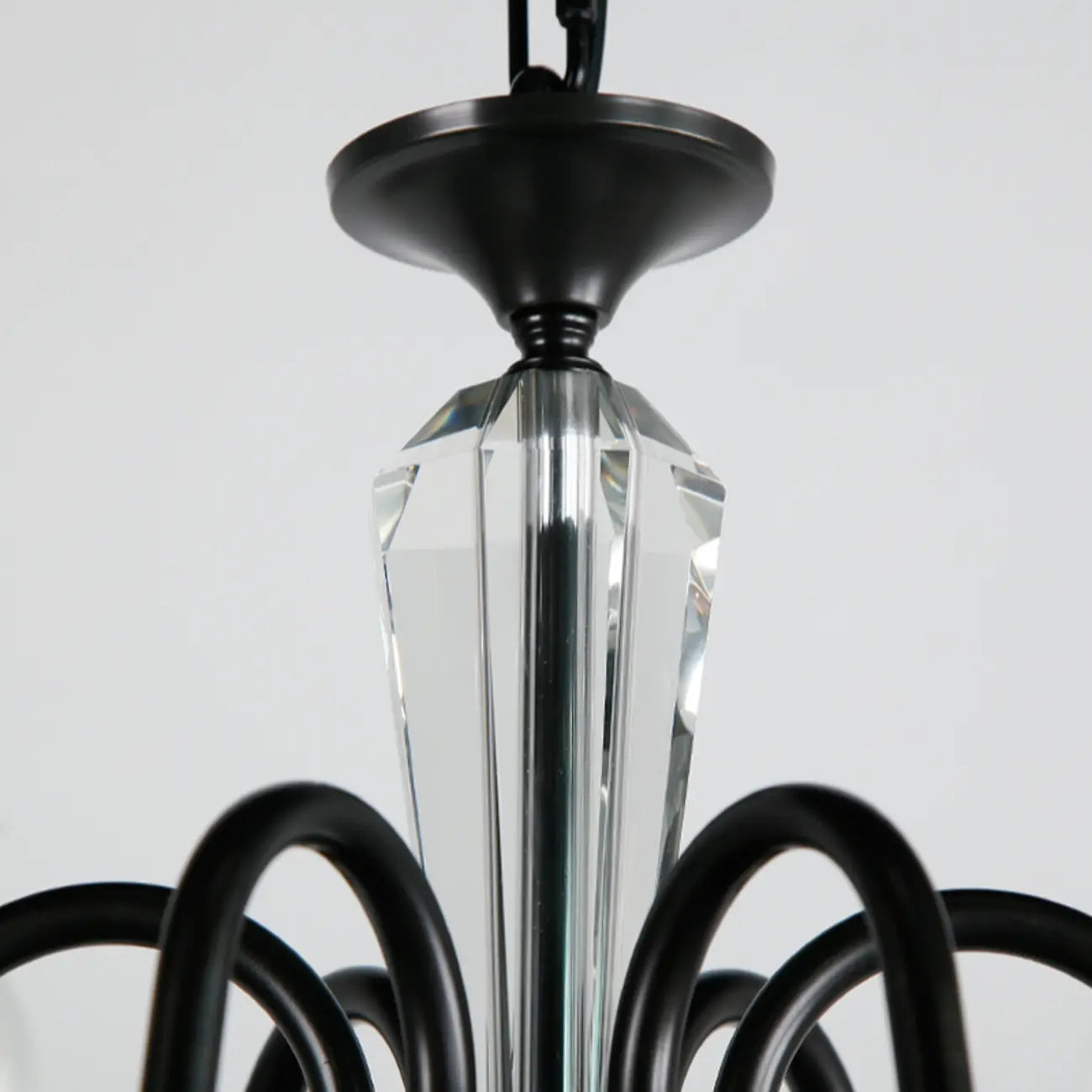 Industrial Black Glass Candelabra Chandelier in 3-10 Lights