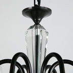 Industrial Black Glass Candelabra Chandelier in 3-10 Lights