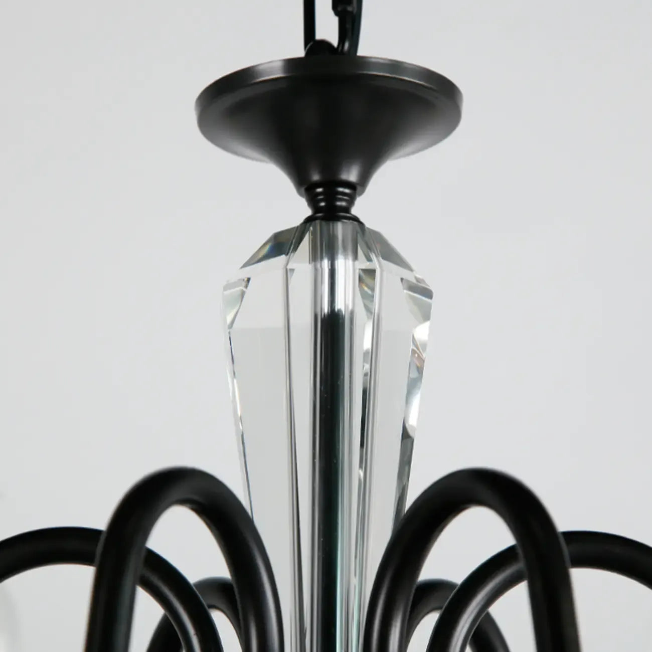 Industrial Black Glass Candelabra Chandelier in 3-10 Lights