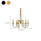 Industrial Black Glass Candelabra Chandelier in 3-10 Lights