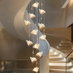 Modern Crystal Linear Butterfly Chandelier Light with Remote