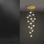 Modern Crystal Linear Butterfly Chandelier Light with Remote