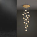 Modern Crystal Linear Butterfly Chandelier Light with Remote