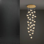 Modern Crystal Linear Butterfly Chandelier Light with Remote