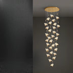 Modern Crystal Linear Butterfly Chandelier Light with Remote
