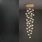 Modern Crystal Linear Butterfly Chandelier Light with Remote