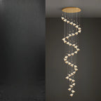 Modern Crystal Linear Butterfly Chandelier Light with Remote