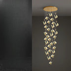 Modern Crystal Linear Butterfly Chandelier Light with Remote