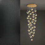 Modern Crystal Linear Butterfly Chandelier Light with Remote