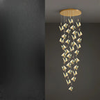 Modern Crystal Linear Butterfly Chandelier Light with Remote