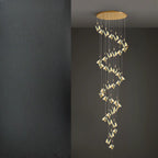 Modern Crystal Linear Butterfly Chandelier Light with Remote