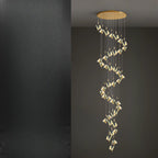 Modern Crystal Linear Butterfly Chandelier Light with Remote