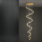 Modern Crystal Linear Butterfly Chandelier Light with Remote