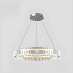 Glamorous Dual Glass Loop Modern LED Ring Chandelier