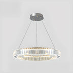 Glamorous Dual Glass Loop Modern LED Ring Chandelier