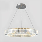Glamorous Dual Glass Loop Modern LED Ring Chandelier
