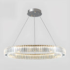 Glamorous Dual Glass Loop Modern LED Ring Chandelier