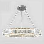 Glamorous Dual Glass Loop Modern LED Ring Chandelier