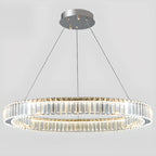 Glamorous Dual Glass Loop Modern LED Ring Chandelier