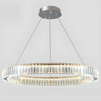 Glamorous Dual Glass Loop Modern LED Ring Chandelier
