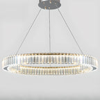 Glamorous Dual Glass Loop Modern LED Ring Chandelier