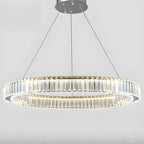 Glamorous Dual Glass Loop Modern LED Ring Chandelier