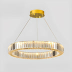 Glamorous Dual Glass Loop Modern LED Ring Chandelier
