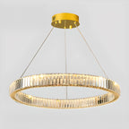Glamorous Dual Glass Loop Modern LED Ring Chandelier