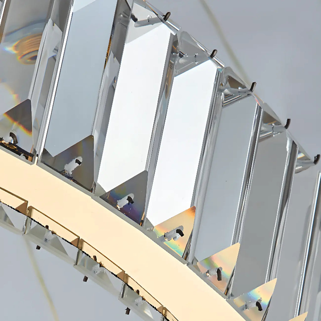 Glamorous Dual Glass Loop Modern LED Ring Chandelier