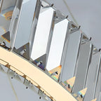 Glamorous Dual Glass Loop Modern LED Ring Chandelier