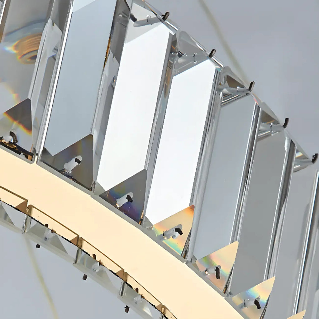 Glamorous Dual Glass Loop Modern LED Ring Chandelier