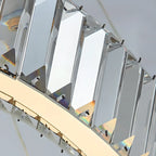 Glamorous Dual Glass Loop Modern LED Ring Chandelier